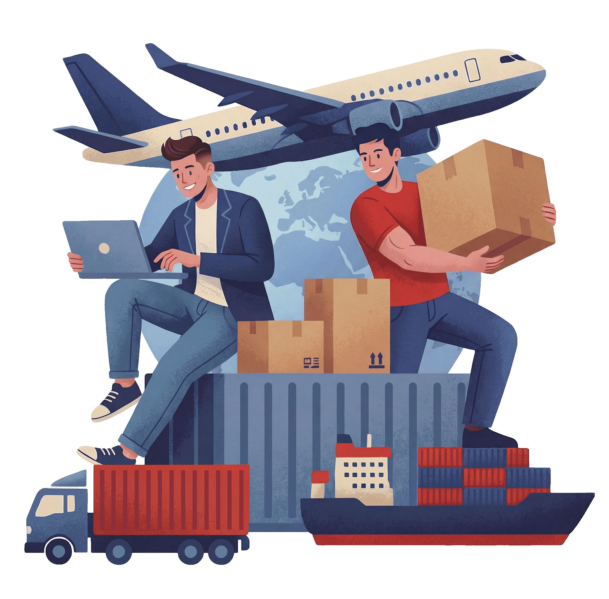 Global Logistics Illustration